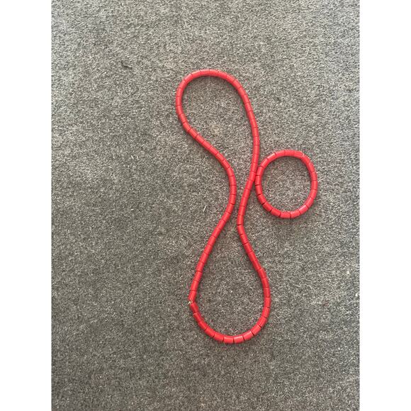 African Nigerian Wedding Igbo Coral neck Beads and bracelets - Picture 2 of 2